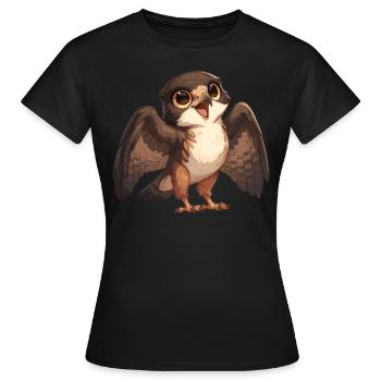 Faucon Faucon - T-shirt Femme - noir - Devant - AI Model Female 172 dark (172cm)