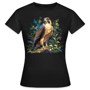 Faucon Faucon - T-shirt Femme - noir - Devant - AI Model Female 172 dark (172cm)