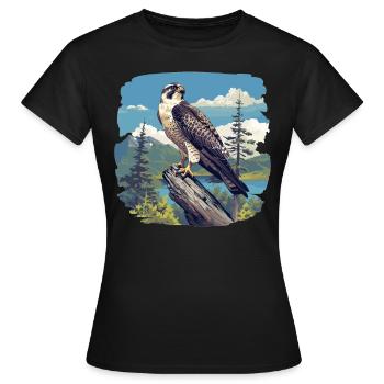 Faucon Faucon - T-shirt Femme - noir - Devant - AI Model Female 172 dark (172cm)