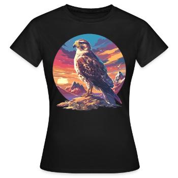 Faucon Faucon - T-shirt Femme - noir - Devant - AI Model Female 172 dark (172cm)