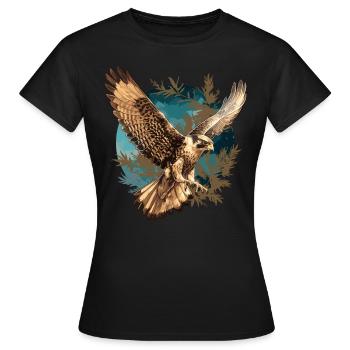 Faucon Faucon - T-shirt Femme - noir - Devant - AI Model Female 172 dark (172cm)
