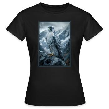 Faucon Faucon - T-shirt Femme - noir - Devant - AI Model Female 172 dark (172cm)