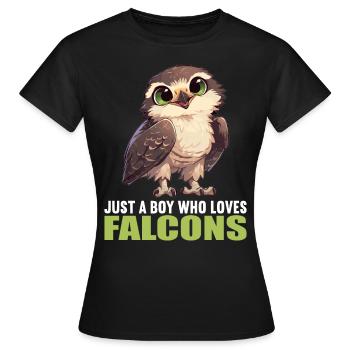 Faucon Faucon - T-shirt Femme - noir - Devant - AI Model Female 172 dark (172cm)