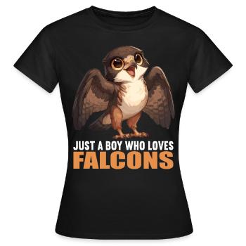 Faucon Faucon - T-shirt Femme - noir - Devant - AI Model Female 172 dark (172cm)