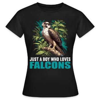 Faucon Faucon - T-shirt Femme - noir - Devant - AI Model Female 172 dark (172cm)
