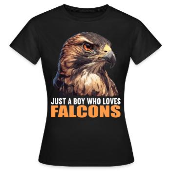 Faucon Faucon - T-shirt Femme - noir - Devant - AI Model Female 172 dark (172cm)