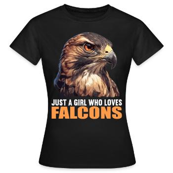 Faucon Faucon - T-shirt Femme - noir - Devant - AI Model Female 172 dark (172cm)