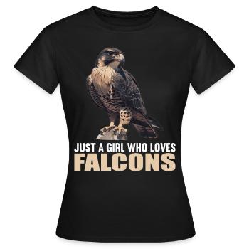 Faucon Faucon - T-shirt Femme - noir - Devant - AI Model Female 172 dark (172cm)