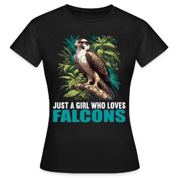 Faucon Faucon - T-shirt Femme - noir - Devant - AI Model Female 172 dark (172cm)