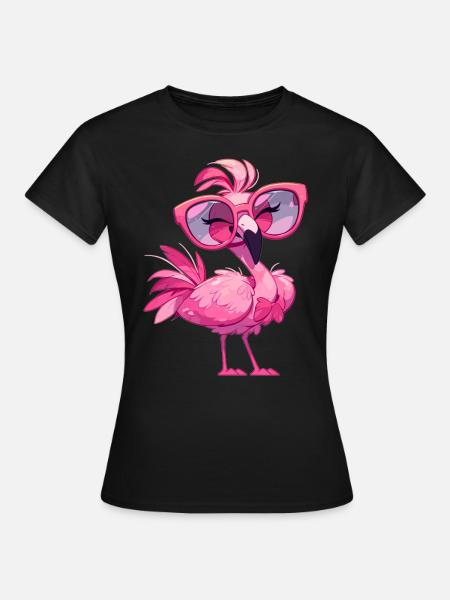 Flamingos Flamingo - Frauen T-Shirt - Schwarz