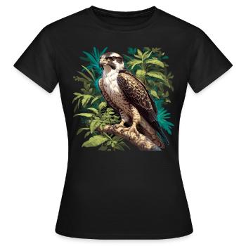 Faucon Faucon - T-shirt Femme - noir - Devant - AI Model Female 172 dark (172cm)