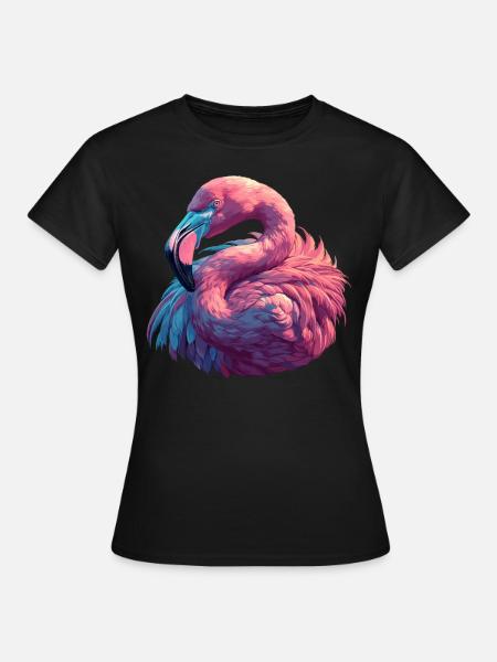 Flamingos Flamingo - Frauen T-Shirt - Schwarz