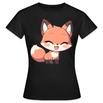 Foxes Fox - Women's T-Shirt - black - Front - AI Model Female 172 dark (172cm)