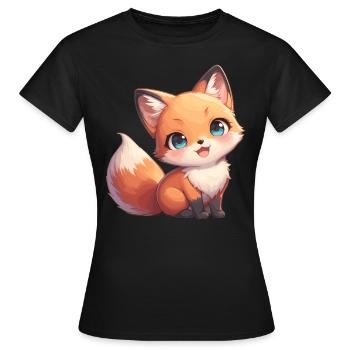 Foxes Fox - Women's T-Shirt - black - Front - AI Model Female 172 dark (172cm)