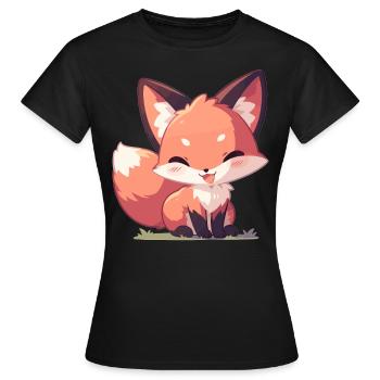 Foxes Fox - Women's T-Shirt - black - Front - AI Model Female 172 dark (172cm)