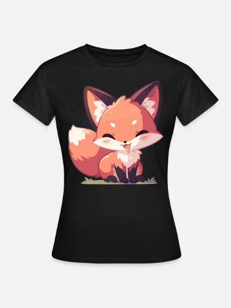 Füchse Fuchs - Frauen T-Shirt - Schwarz