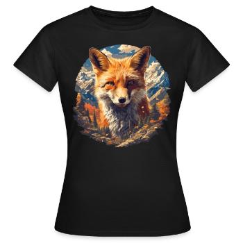 Foxes Fox - Women's T-Shirt - black - Front - AI Model Female 172 dark (172cm)