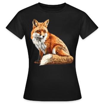 Foxes Fox - Women's T-Shirt - black - Front - AI Model Female 172 dark (172cm)