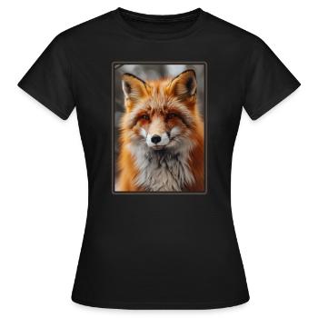 Foxes Fox - Women's T-Shirt - black - Front - AI Model Female 172 dark (172cm)