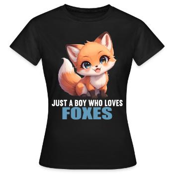 Foxes Fox - Women's T-Shirt - black - Front - AI Model Female 172 dark (172cm)