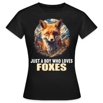Foxes Fox - Women's T-Shirt - black - Front - AI Model Female 172 dark (172cm)