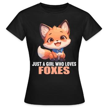 Foxes Fox - Women's T-Shirt - black - Front - AI Model Female 172 dark (172cm)