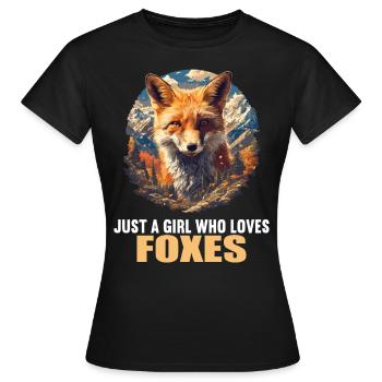 Foxes Fox - Women's T-Shirt - black - Front - AI Model Female 172 dark (172cm)