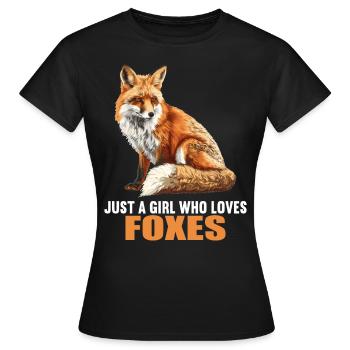 Foxes Fox - Women's T-Shirt - black - Front - AI Model Female 172 dark (172cm)