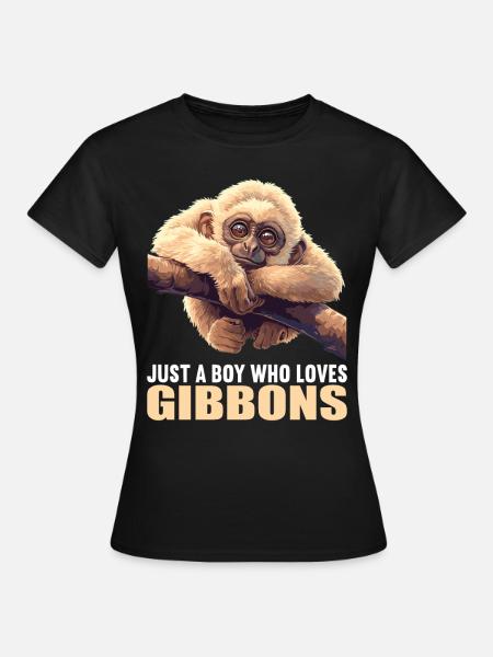 Gibbons Gibbon - Frauen T-Shirt - Schwarz