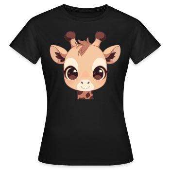 Giraffes Giraffe - Women's T-Shirt - black - Front - AI Model Female 172 dark (172cm)