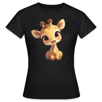 Giraffes Giraffe - Women's T-Shirt - black - Front - AI Model Female 172 dark (172cm)