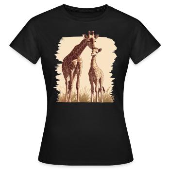 Giraffes Giraffe - Women's T-Shirt - black - Front - AI Model Female 172 dark (172cm)