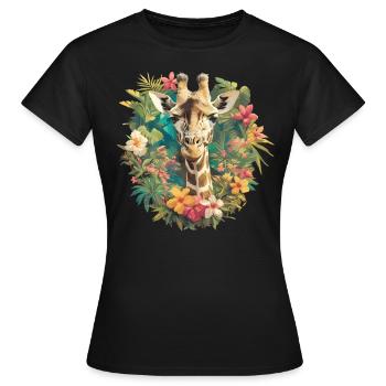 Giraffes Giraffe - Women's T-Shirt - black - Front - AI Model Female 172 dark (172cm)