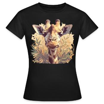 Giraffes Giraffe - Women's T-Shirt - black - Front - AI Model Female 172 dark (172cm)