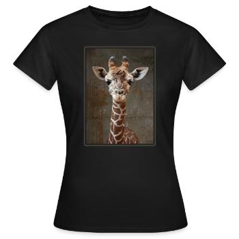 Giraffes Giraffe - Women's T-Shirt - black - Front - AI Model Female 172 dark (172cm)