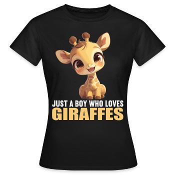 Giraffes Giraffe - Women's T-Shirt - black - Front - AI Model Female 172 dark (172cm)
