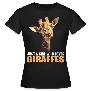 Giraffes Giraffe - Women's T-Shirt - black - Front - AI Model Female 172 dark (172cm)