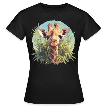 Giraffes Giraffe - Women's T-Shirt - black - Front - AI Model Female 172 dark (172cm)