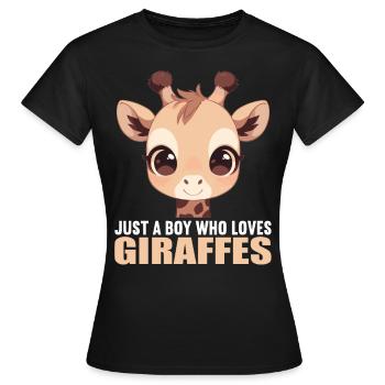 Giraffes Giraffe - Women's T-Shirt - black - Front - AI Model Female 172 dark (172cm)