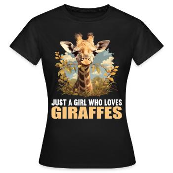 Giraffes Giraffe - Women's T-Shirt - black - Front - AI Model Female 172 dark (172cm)