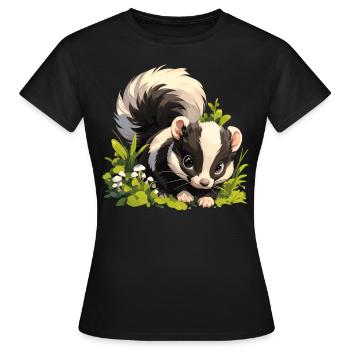 Skunks Skunk - Women's T-Shirt - black - Front - AI Model Female 172 dark (172cm)