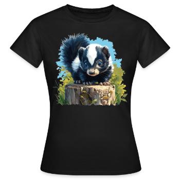 Skunks Skunk - Women's T-Shirt - black - Front - AI Model Female 172 dark (172cm)