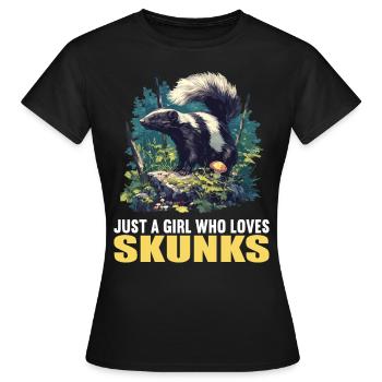 Skunks Skunk - Women's T-Shirt - black - Front - AI Model Female 172 dark (172cm)