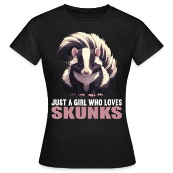 Skunks Skunk - Women's T-Shirt - black - Front - AI Model Female 172 dark (172cm)