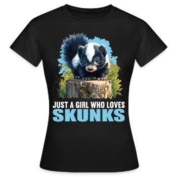 Skunks Skunk - Women's T-Shirt - black - Front - AI Model Female 172 dark (172cm)