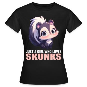 Skunks Skunk - Women's T-Shirt - black - Front - AI Model Female 172 dark (172cm)