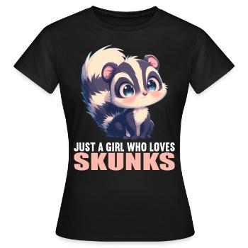 Skunks Skunk - Women's T-Shirt - black - Front - AI Model Female 172 dark (172cm)
