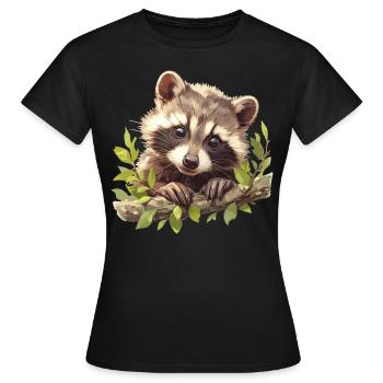 Ratons laveurs Raton laveur - T-shirt Femme - noir - Devant - AI Model Female 172 dark (172cm)