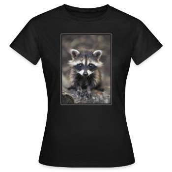 Ratons laveurs Raton laveur - T-shirt Femme - noir - Devant - AI Model Female 172 dark (172cm)