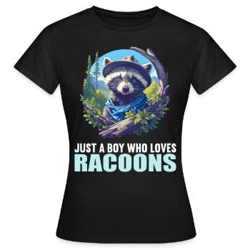 Ratons laveurs Raton laveur - T-shirt Femme - noir - Devant - AI Model Female 172 dark (172cm)